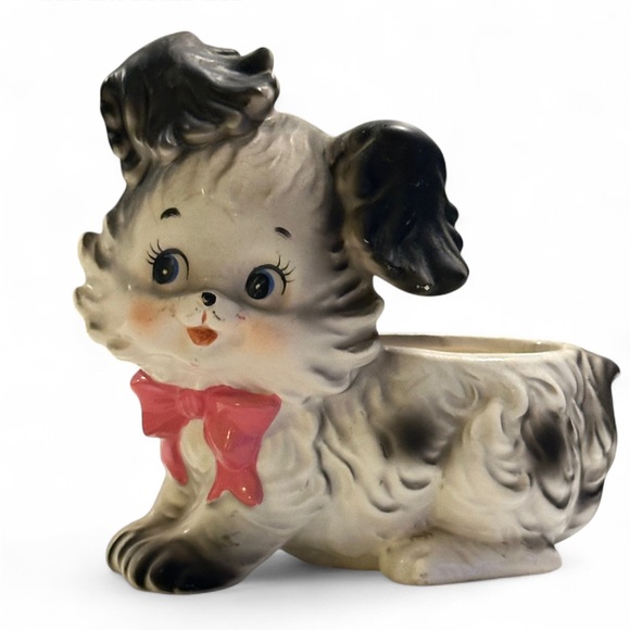 napco Other - Vintage NAPCO Ceramic Dog Planter Shi Tzu | Mid Century Japan